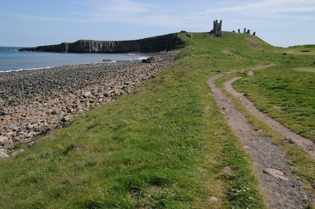 Dunstanburgh Castle viewed from the north-west