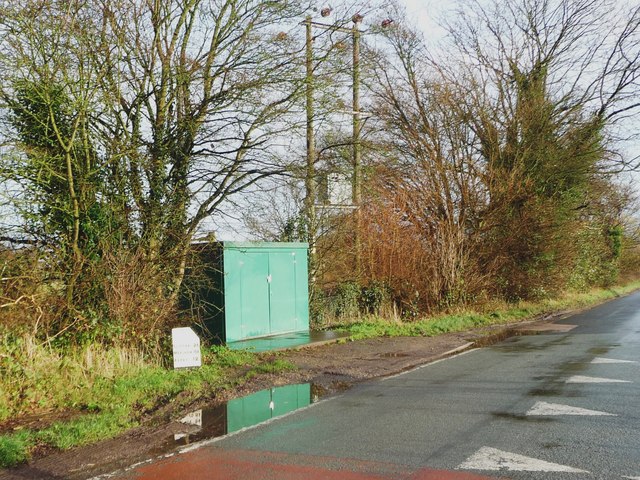 Harlaston milestone, from the south-west