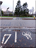 NS2173 : Cycle lane crossing Cloch Road by Thomas Nugent