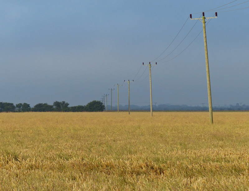 Power Lines Crossing The Farmland © Mat Fascione Geograph Britain And Ireland 6987