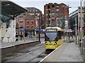 Tram Arriving at Shudehill Interchange