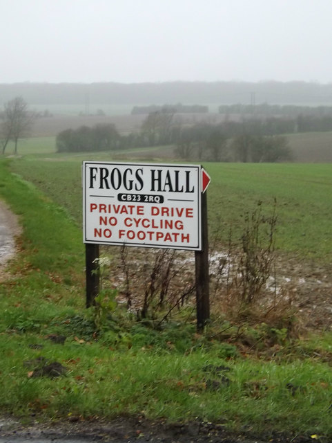 Frogs Hall sign