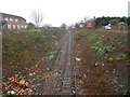 Croxley Rail Link (14): Trackbed north-west of the former Watford West Station