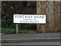 TL3758 : Portway Road sign by Geographer