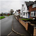 Road, pavement and houses, Maeshafren, Caersws