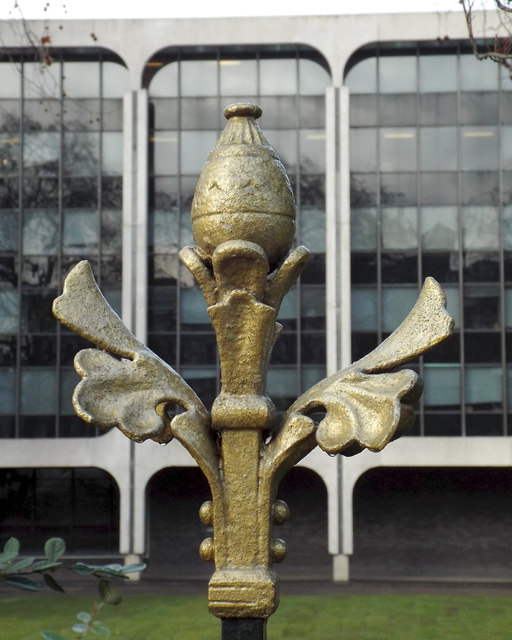 Cast metal finial to railings, Natural History Museum, Cromwell Road, London