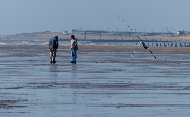 Fishermen on the beach at Seathorne