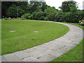 Semicircular garden, Newtown, Powys