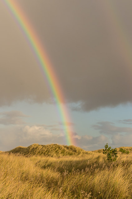 Rainbow on the dunes
