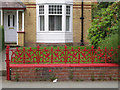 Cast iron low fence to a front garden, Milford Road, Newtown, Powys