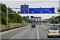 Eastbound M62 approaching Junction 30