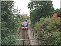 Tram approaching Mitcham