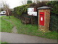 Swaynes Lane George VI Postbox & Comberton Village Notice Board