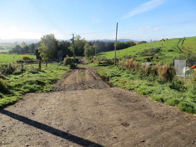 Track to road (A7) from South Common Farm