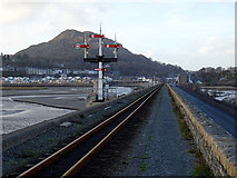 SH5738 : Ffestiniog Railway signal by John Lucas