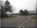 Roundabout at the end of Avro Way, Brooklands
