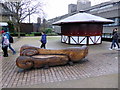 TQ3180 : Memorial Seat On The Thames South Bank, London by PAUL FARMER