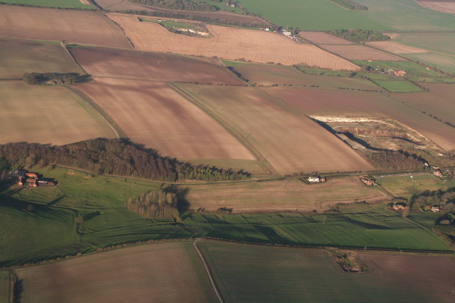 North Ormsby medieval site and disused chalk quarry: aerial 2015 (3)