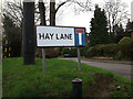 Hay Lane sign