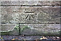 NY3857 : Benchmark on Etterby Road railway bridge by Roger Templeman