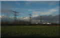 TQ3591 : Pylons over Tottenham Marshes by Jim Osley