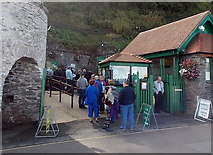 SS7249 : Queueing for the Cliff Railway, Lynmouth by Jaggery