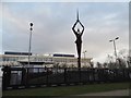 Statue outside GSK offices, Yiewsley