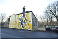 SE2045 : Mural and boarded up pub by John Winder