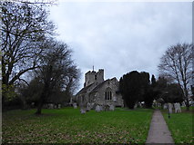 TQ2122 : St Peter, Cowfold: churchyard by Basher Eyre