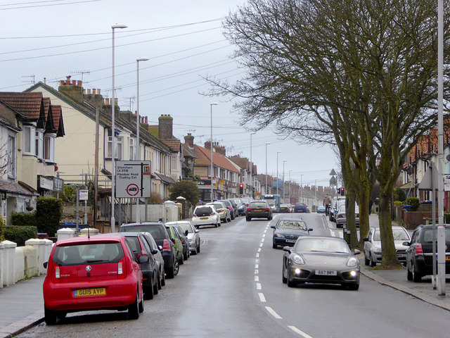 Ham Road in Worthing, West Sussex © Roger Kidd :: Geograph Britain and ...