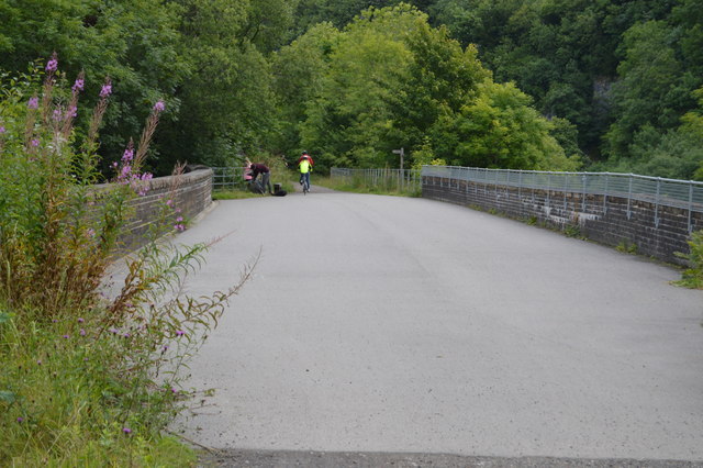 The Monsal Trail crosses a viaduct