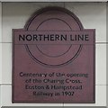 Plaque in Belsize Park tube station