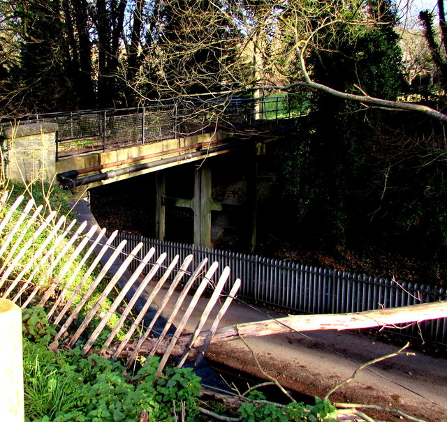 Road bridge over a former railway line, Inchbrook