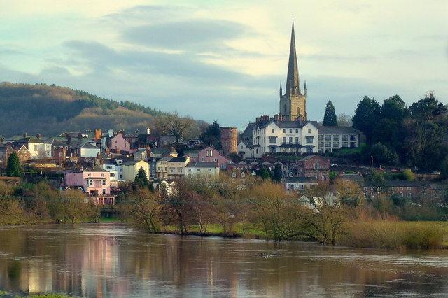 River in flood at Ross-on-Wye, 2