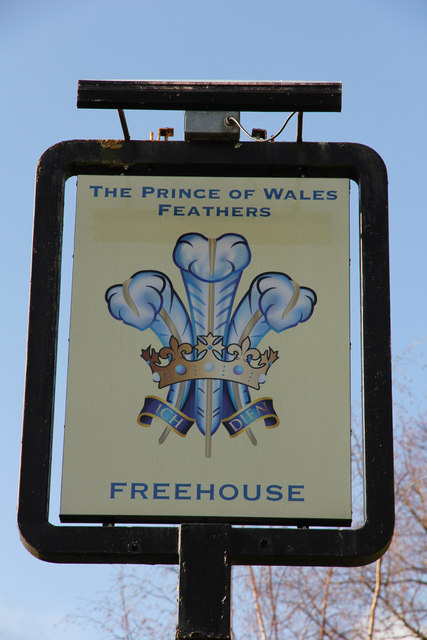 The Prince of Wales Feathers sign