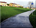 Canal access footpath and cycle route towards Darwin Drive, Newport