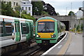 Trains cross, Lewes Station