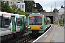 TQ4109 : Trains cross, Lewes Station by N Chadwick