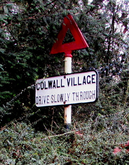 Old-style boundary sign, Colwall Village