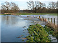 Nayland flood relief channel overflowing