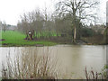 SP2965 : Riverbank in the rain, Myton, southeast Warwick by Robin Stott