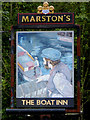 Boat Inn pub sign in Cheddleton, Staffordshire