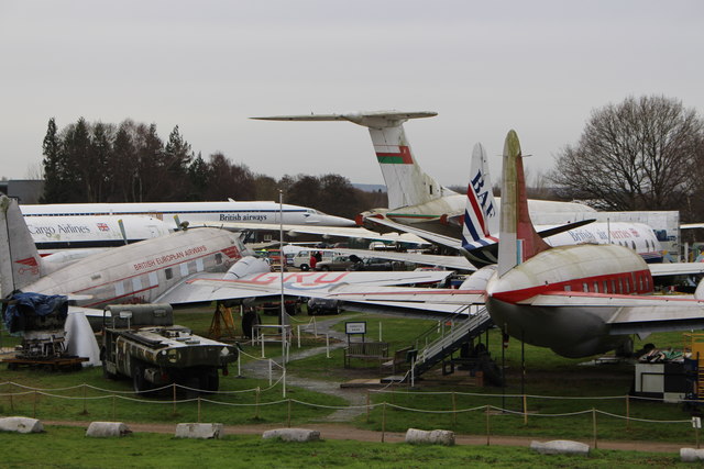 Vickers airliners at Brooklands with Concorde