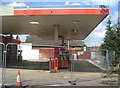 Derelict petrol station