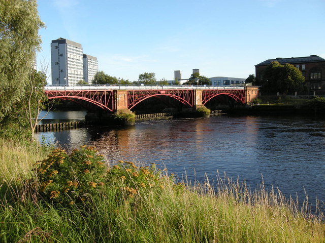 Pipe Bridge and Tidal Weir, River Clyde