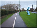 Dual use path and sculpture beside Greenfield Way