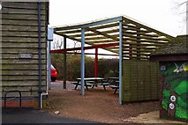 SO9778 : Undercover seating area at the Windmill Café, Waseley Hills Country Park, near Romsley, Worcs by P L Chadwick