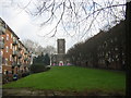 Woolwich: flats west of St Mary Magdalen church