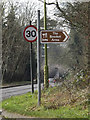 TL1814 : Roadsign on Caldicot Road by Geographer