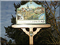 TL1714 : Wheathampstead Village sign by Geographer